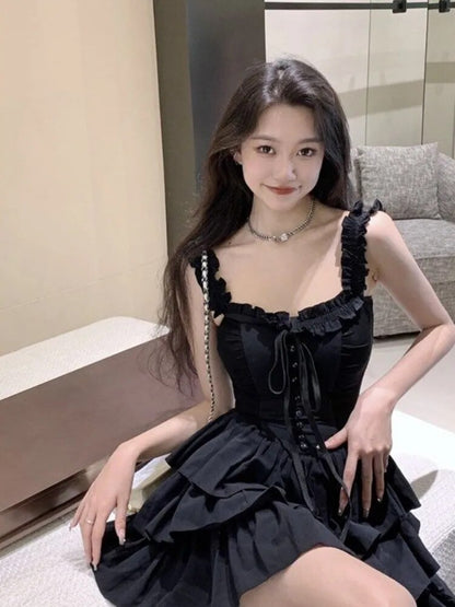 Vestido Gothic Slip moda coreana