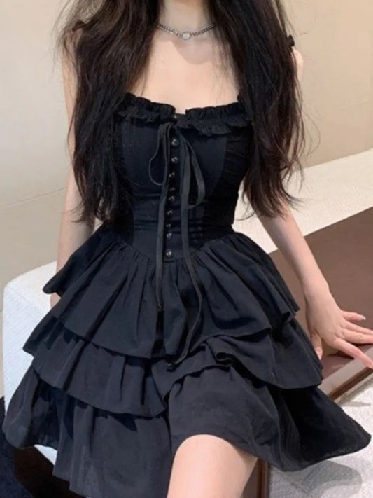 Vestido Gothic Slip moda coreana