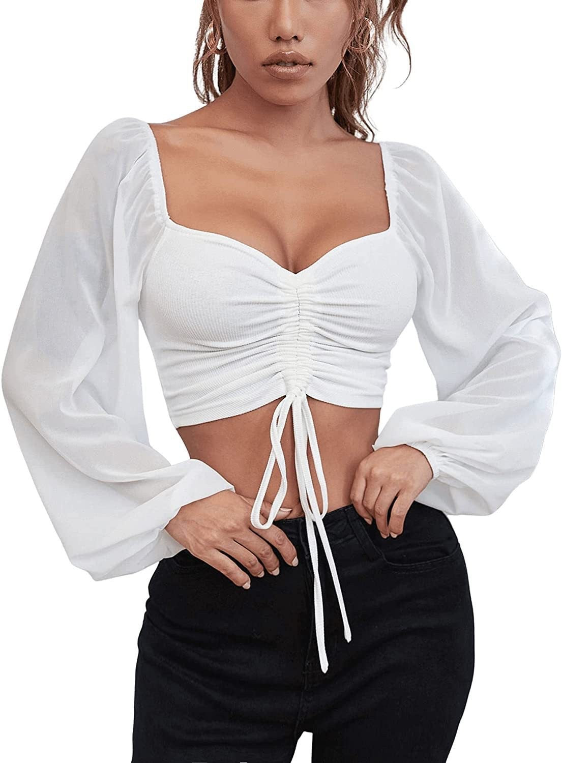 Blusa de Malha e manga longa branco