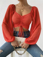 Blusa de Malha e manga longa vermelha