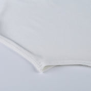 Bodysuit de malha sem mangas casual feminino branco 