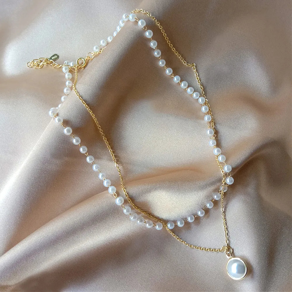 Colar Gargantilha de Perola Feminino