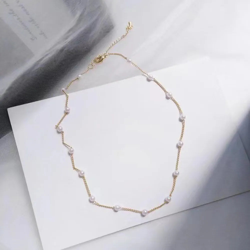 Colar Gargantilha de Pérola Feminino