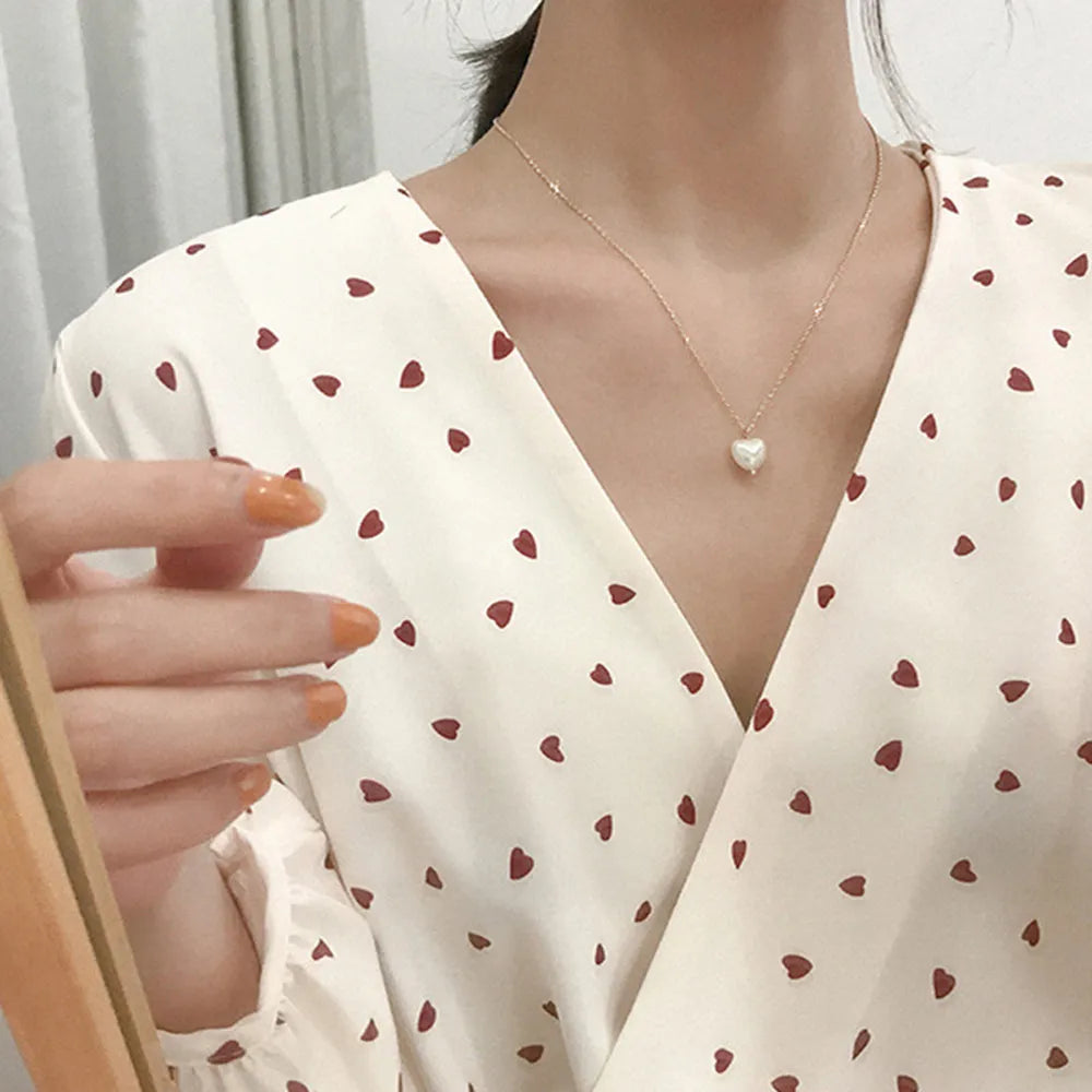 Colar Gargantilha de Perola Feminino