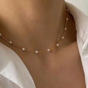 Colar Gargantilha de Perola Feminino
