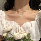 Colar Gargantilha de Perola Feminino