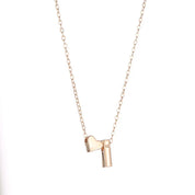 Colar Inicial + Pequeno coração Feminino