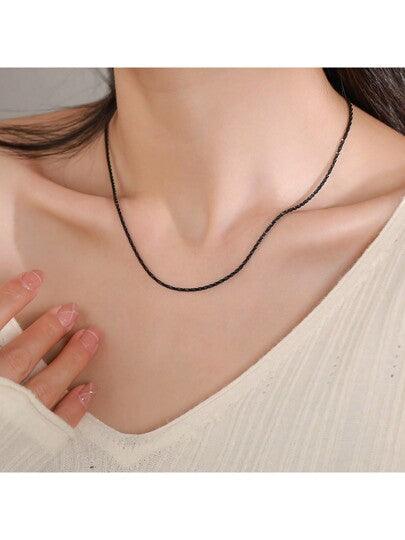 Colar Simples Brilhante Feminino