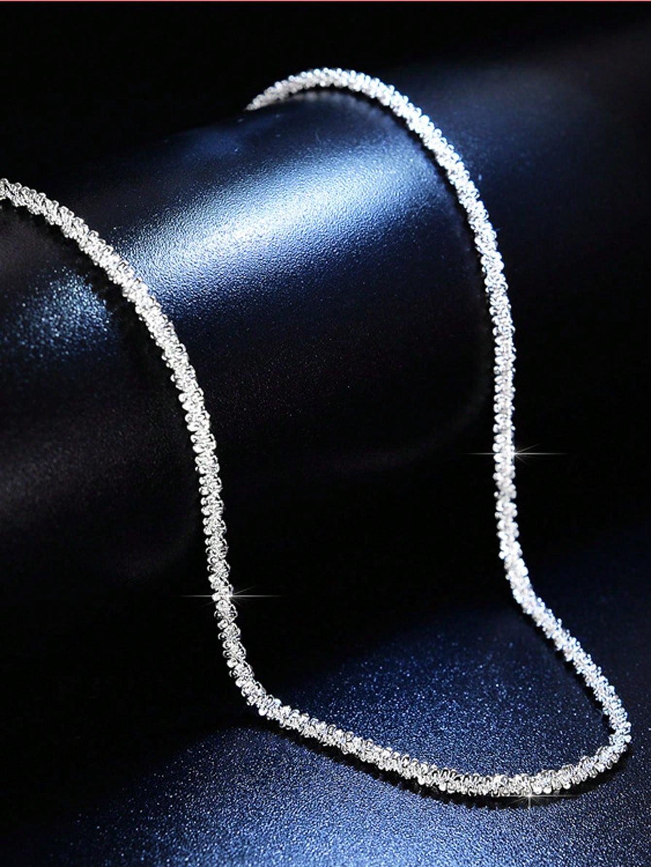 Colar Simples Brilhante Feminino 