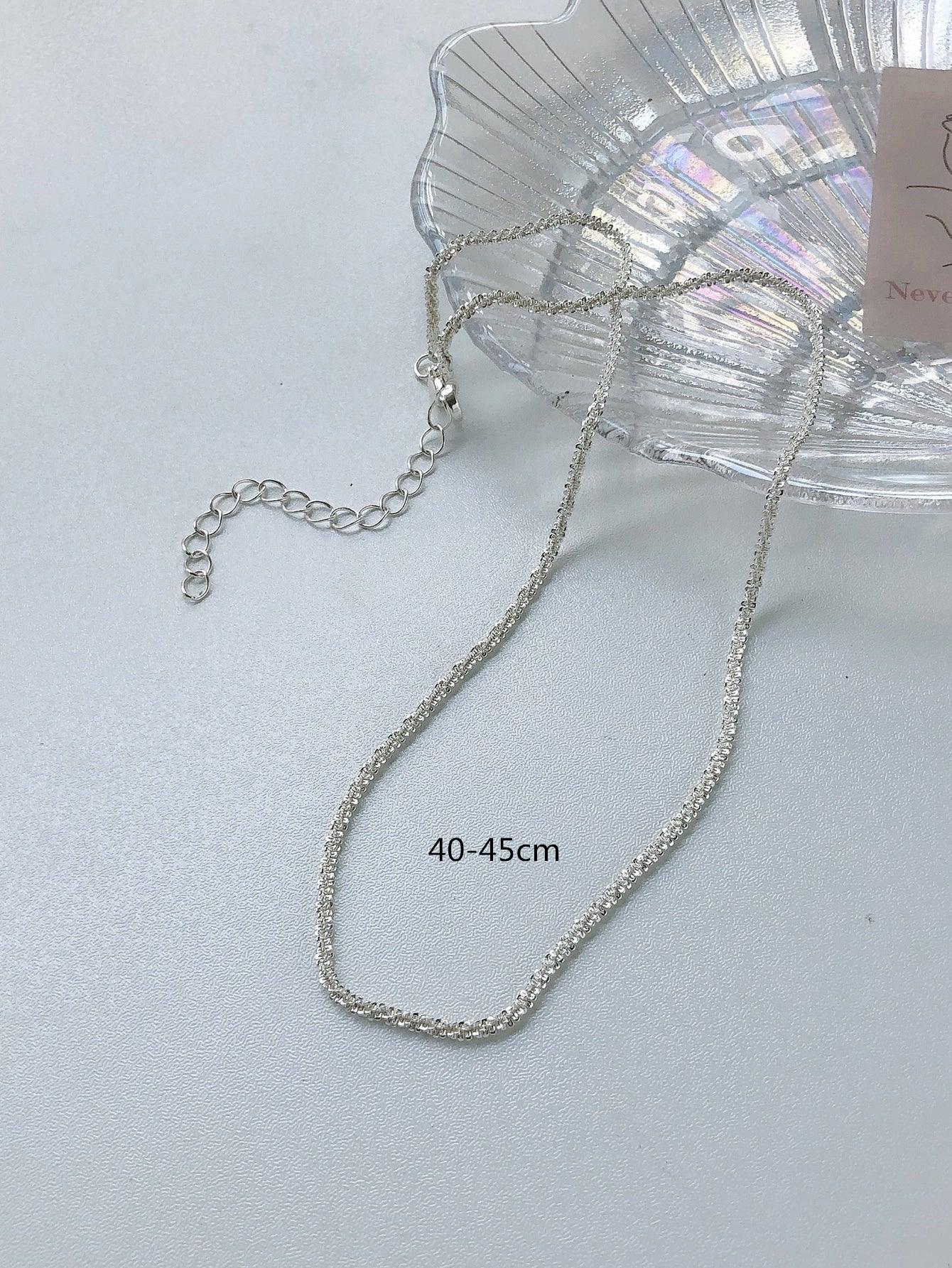 Colar Simples Brilhante Feminino 12