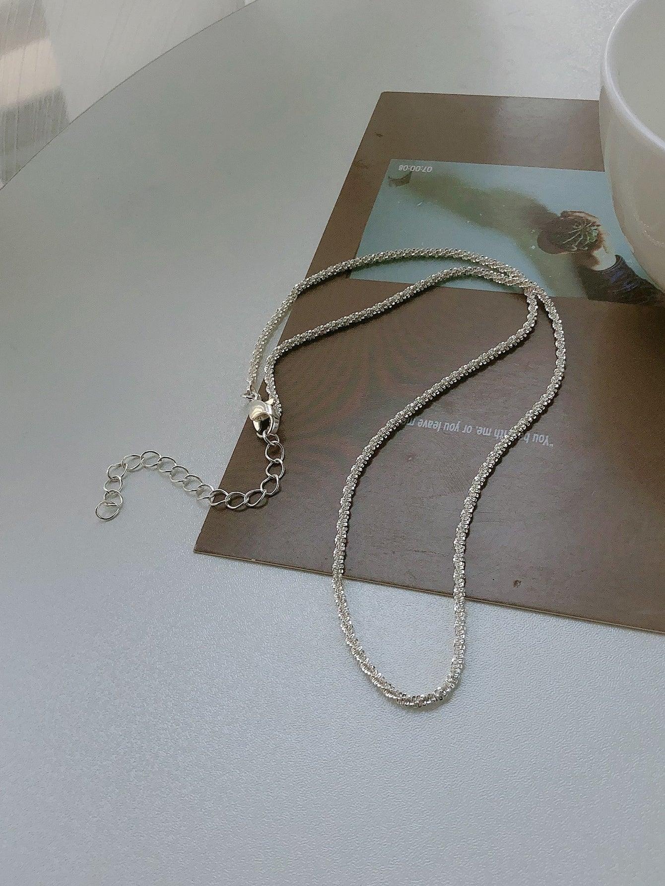 Colar Simples Brilhante Feminino 13
