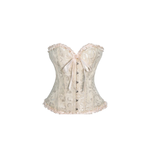 Corset Espartilho Floral Modelador de corpo bege