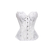 Corset Espartilho Floral Modelador de corpo branco