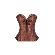 Corset Espartilho Floral Modelador de corpo marrom