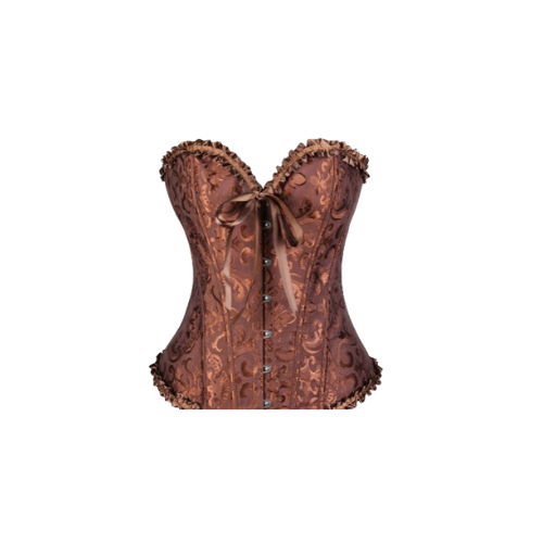 Corset Espartilho Floral Modelador de corpo marrom