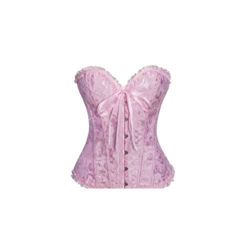 Corset Espartilho Floral Modelador de corpo rosa