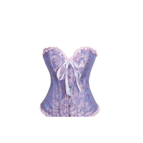 Corset Espartilho Floral Modelador de corpo roxo