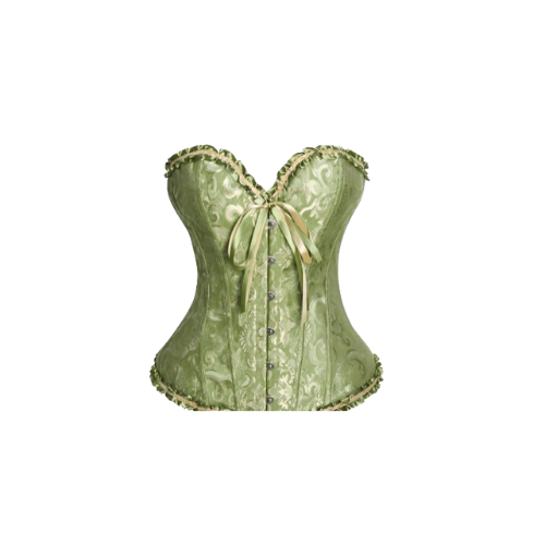 Corset Espartilho Floral Modelador de corpo verde