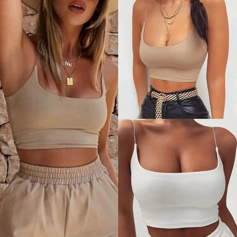 Regata Feminina Bandeau de Verão bege