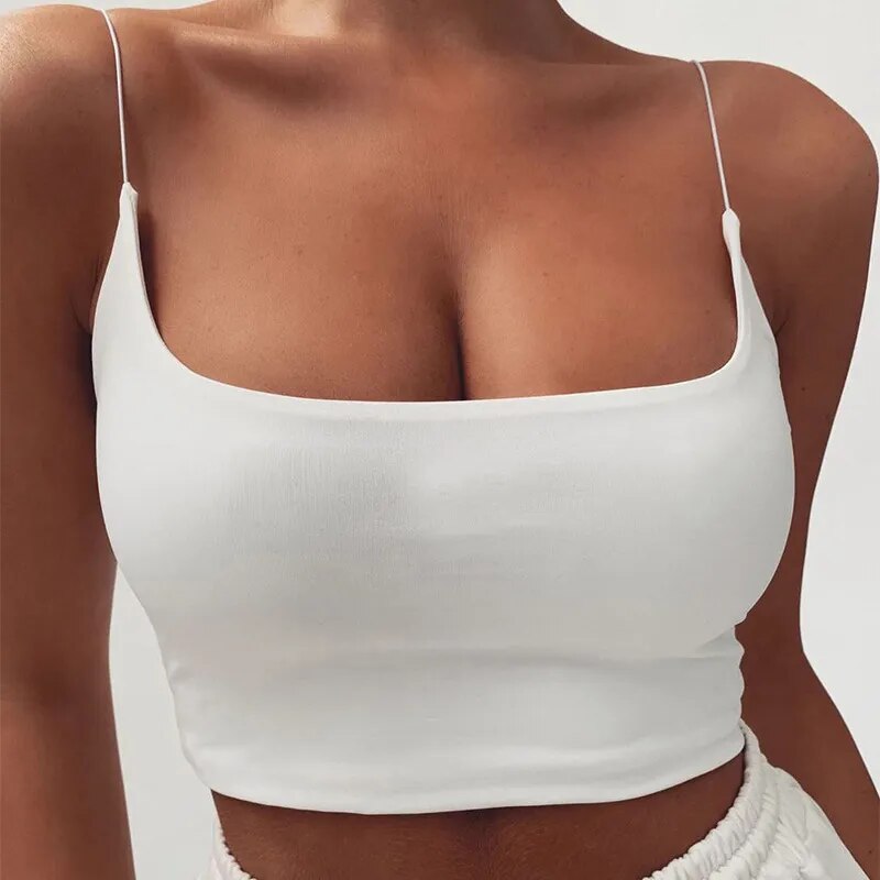 Regata Feminina Bandeau de Verão branco