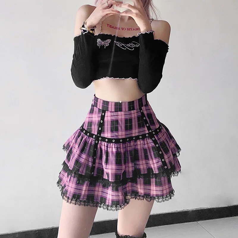 Minifalda gótica japonesa