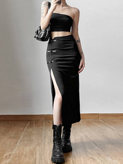 Saia Feminina Split Simples