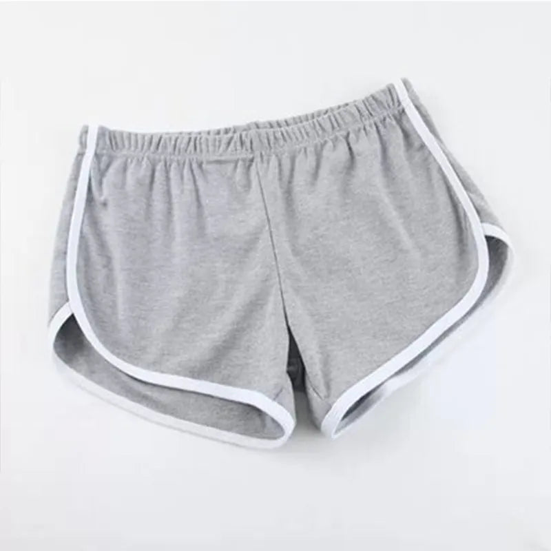 Short Casual Feminino Elástico de Verão cinza