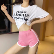 Short Casual Feminino Elástico de Verão rosa