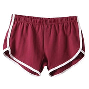 Short Casual Feminino Elástico de Verão vinho