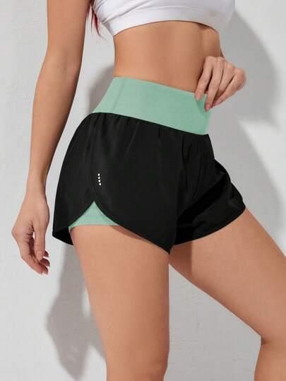 Short Esportivo Feminino de cintura larga elástico 