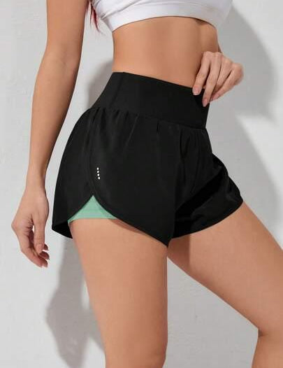 Short Esportivo Feminino de cintura larga elástico 