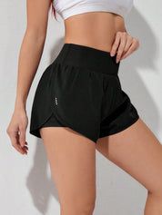 Shorts Esportivos Feminino de cintura larga elástico