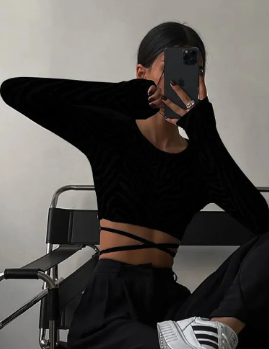 Top Sexy sem costas feminino