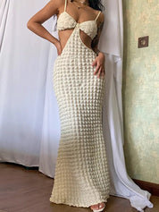 Vestido Bodycon branco  Longo sem costas