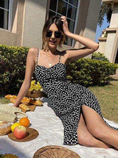 Vestido Boho preto com Florzinhas 