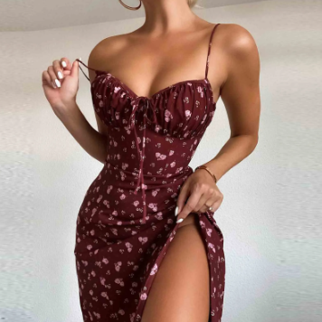 Vestido Curto Floral Feminino 