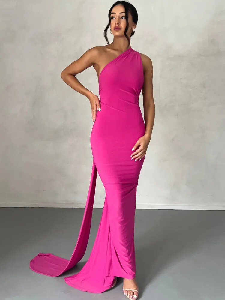 Vestido Longo Franzido rosa 3