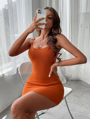 Vestido Sexy Prive Simples laranja