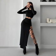 Vestido de Manga Longa Simples