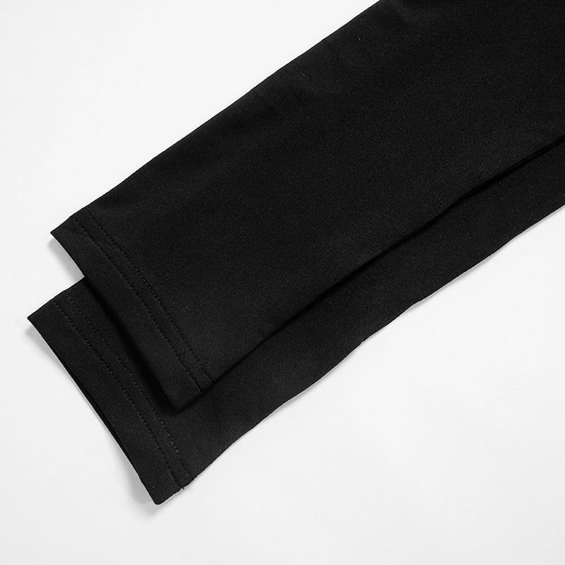 Vestido de Manga Longa cinza top e saia