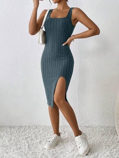 Vestido de Verão Com Fenda