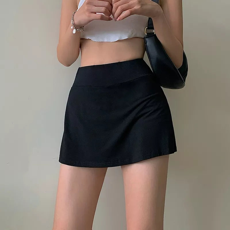 Saia de tênis feminina cintura preto