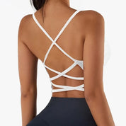 Sutia Esportivo Feminino Push Up alça cruzada
