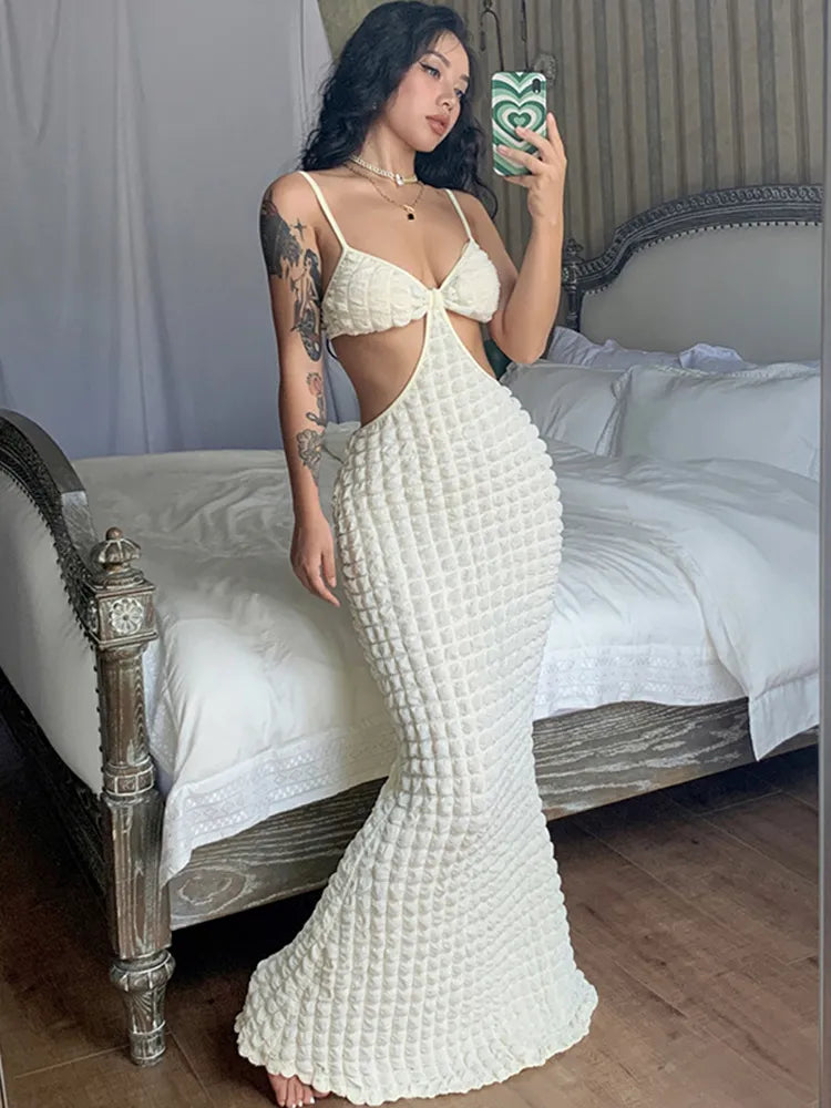 Vestido Bodycon Elegante Longo sem costas