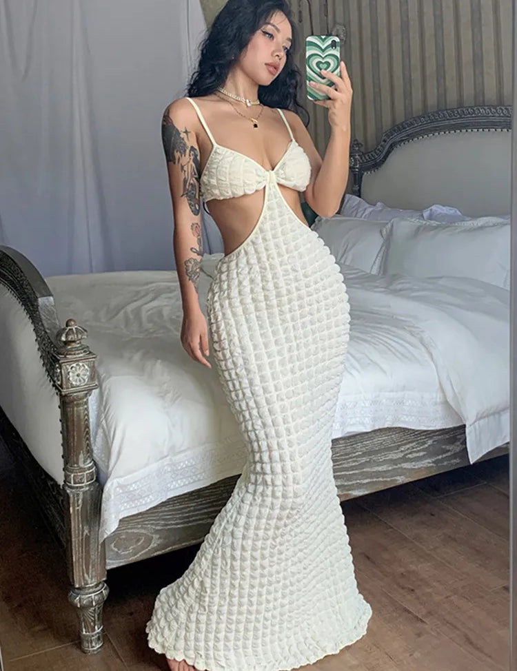 Vestido Bodycon Elegante Longo sem costas